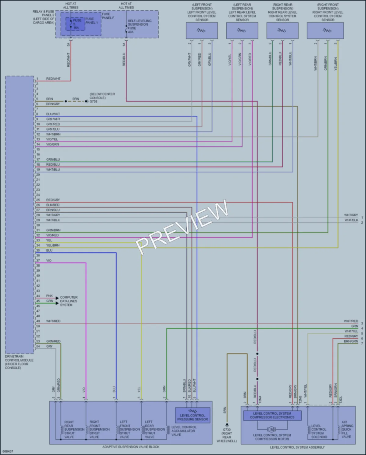 2019 Audi SQ5 Electronic Suspension wiring diagram preview