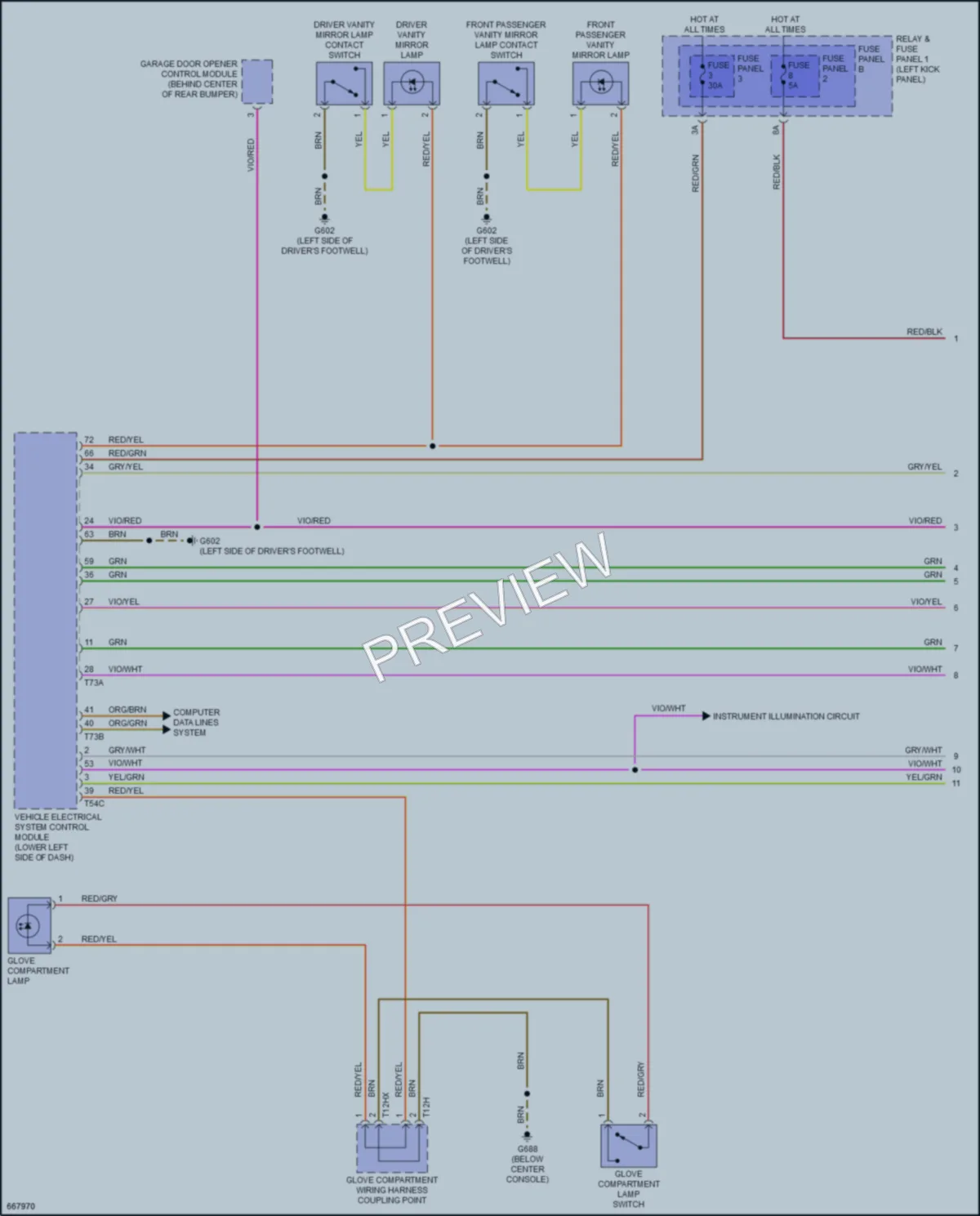 2019 Audi SQ5 Interior Lights wiring diagram preview