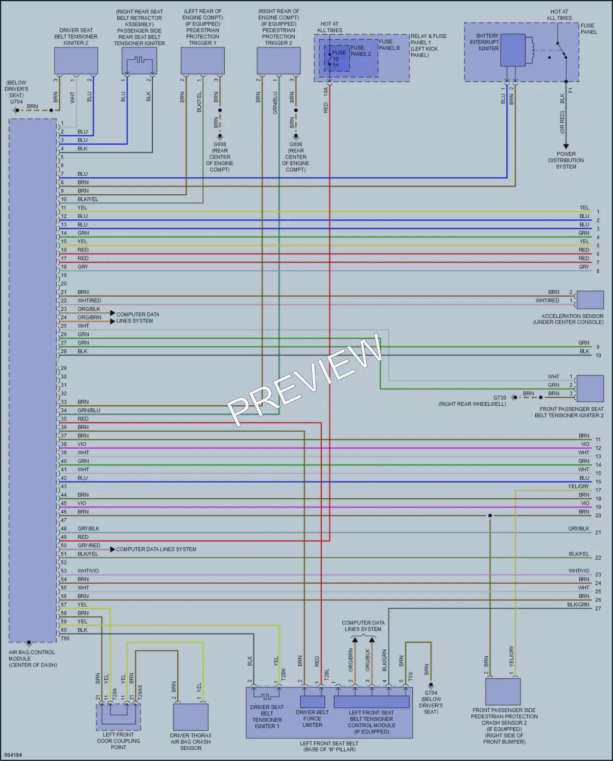 2019 Audi SQ5 Supplemental Restraints wiring diagram preview