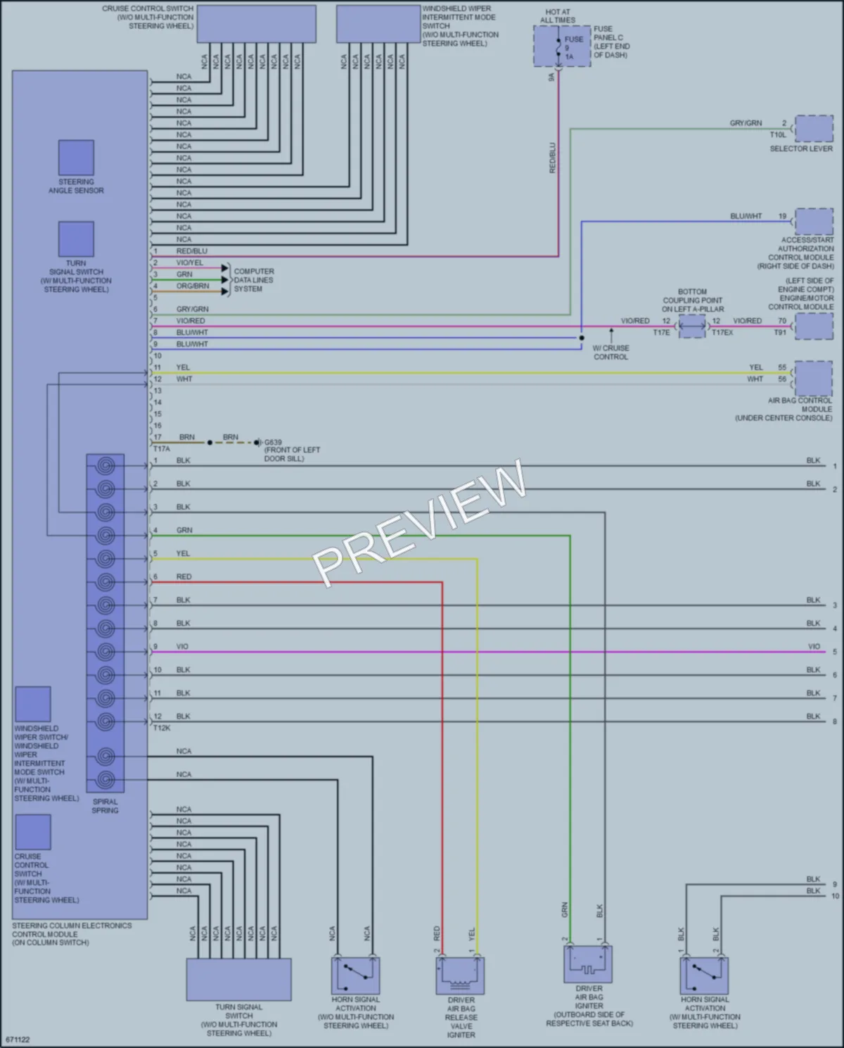2019 Audi TT Body Control Modules wiring diagram preview