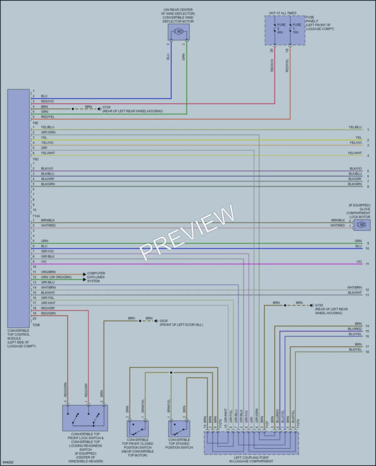 2019 Audi TTS Power Top Sunroof wiring diagram preview