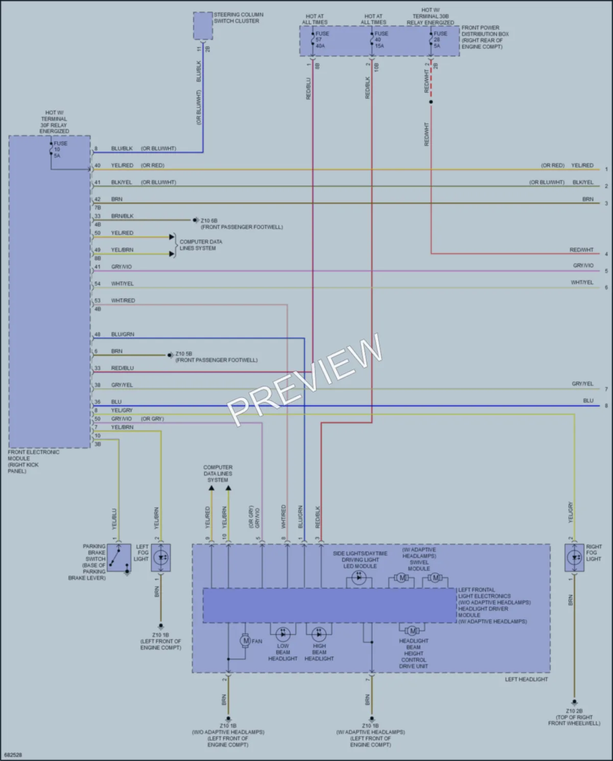 2019 BMW 230i Headlights wiring diagram preview