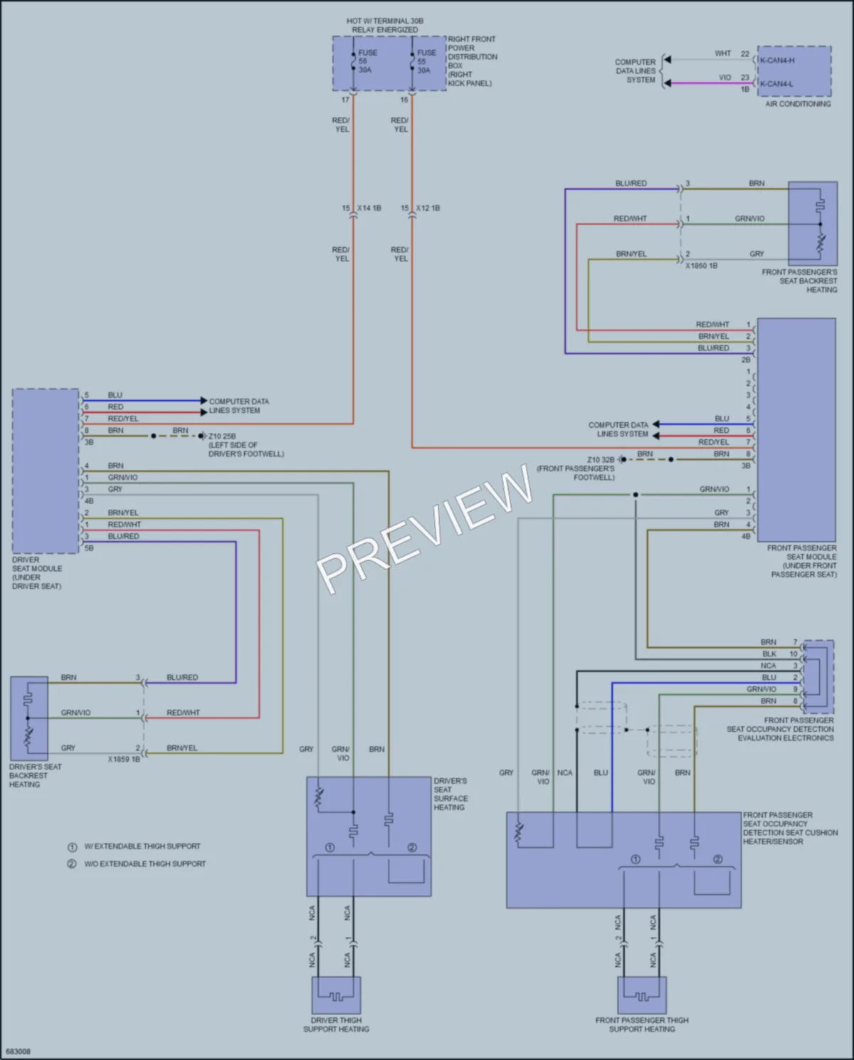 2019 BMW 330i Power Seats wiring diagram preview