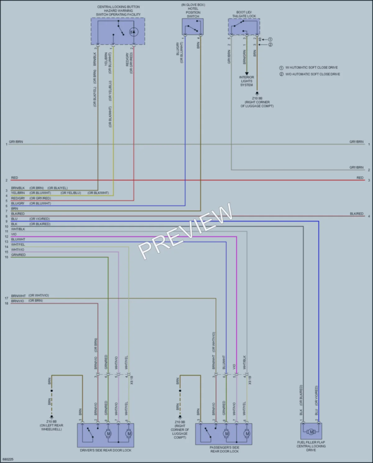 2019 BMW 330iGranTurismo Anti Theft wiring diagram preview