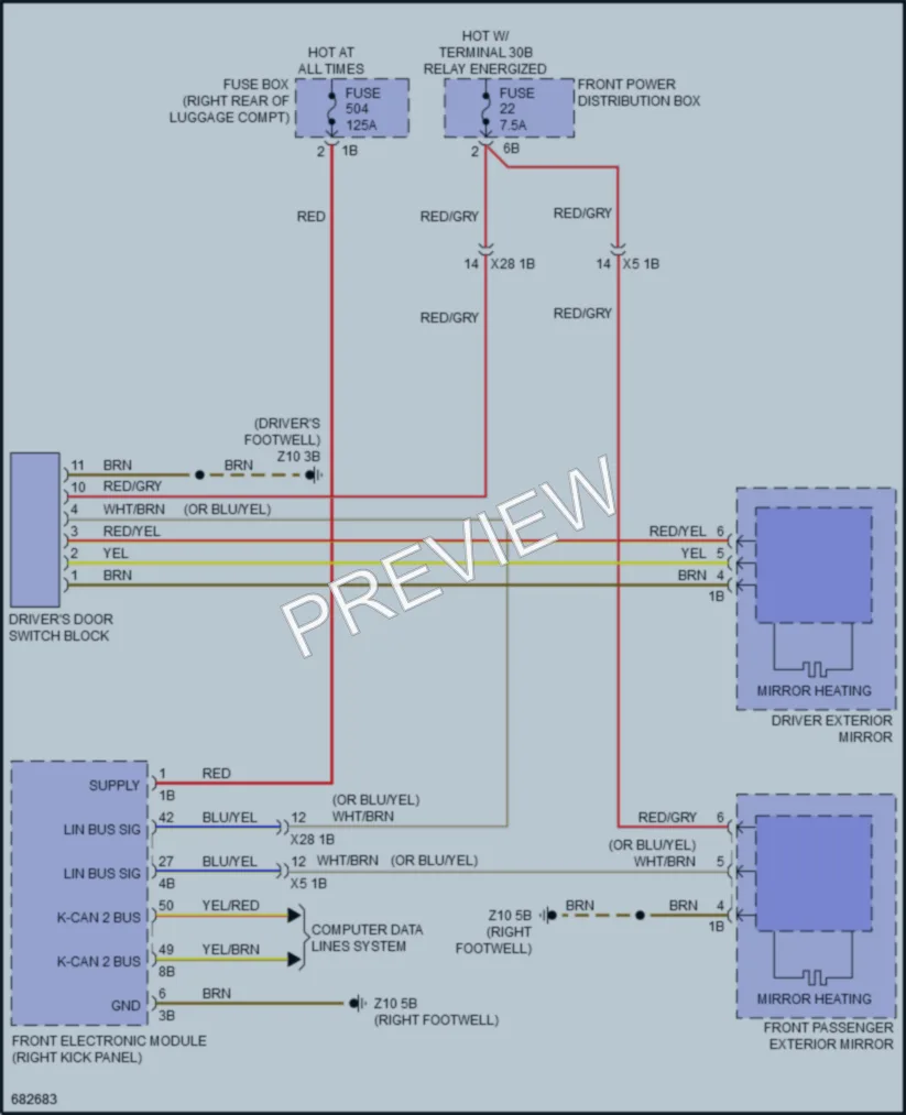 2019 BMW 330iGranTurismo Defoggers wiring diagram preview