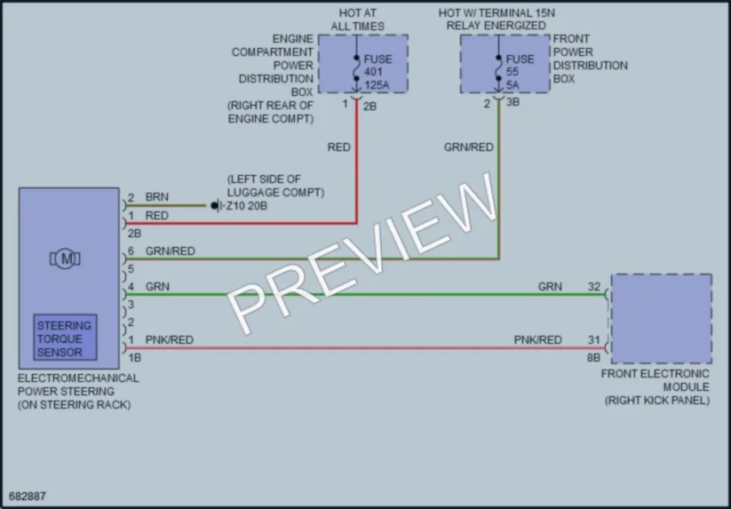 2019 BMW 330iGranTurismo Electronic Power Steering wiring diagram preview