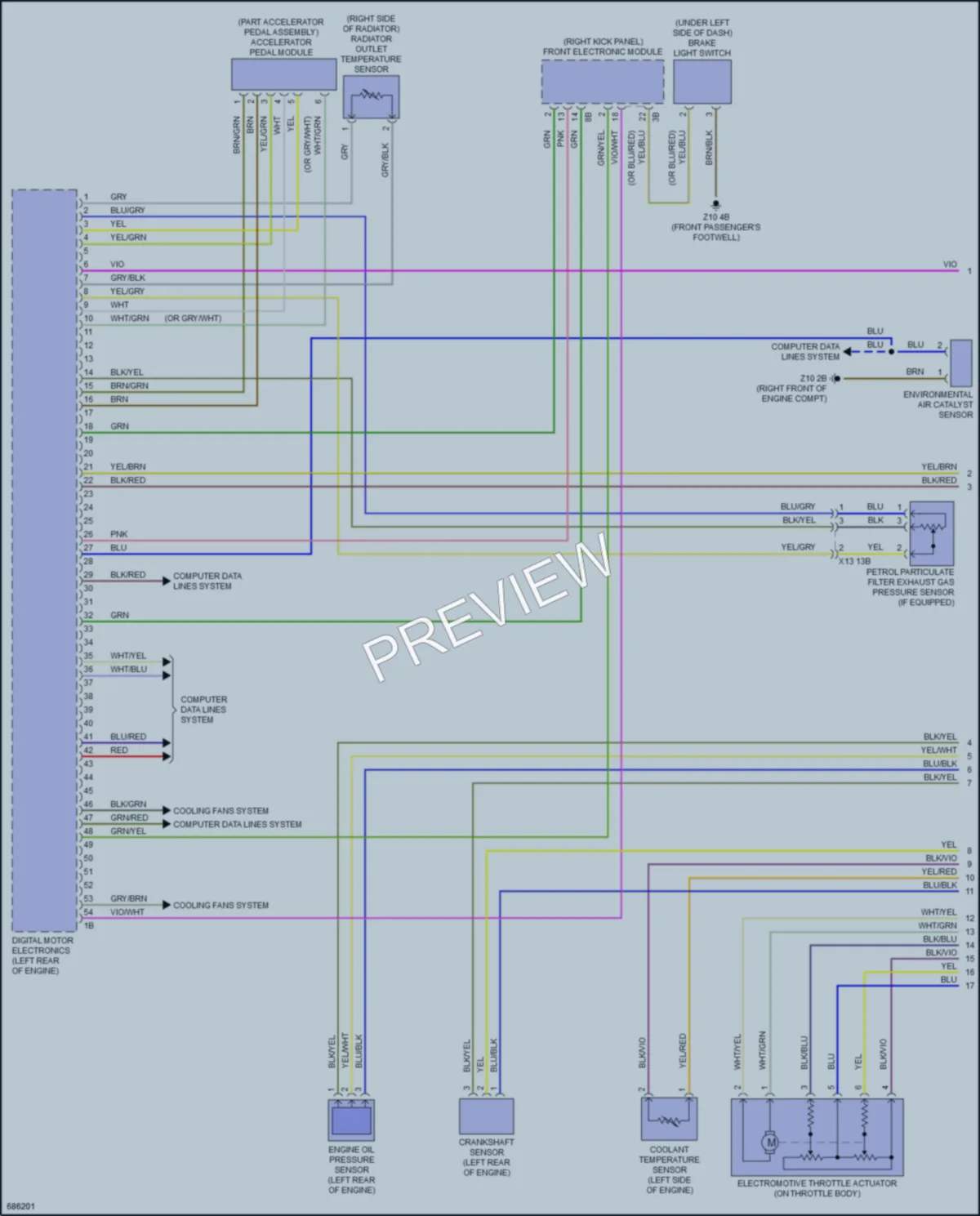 2019 BMW 330iGranTurismo Engine Performance wiring diagram preview