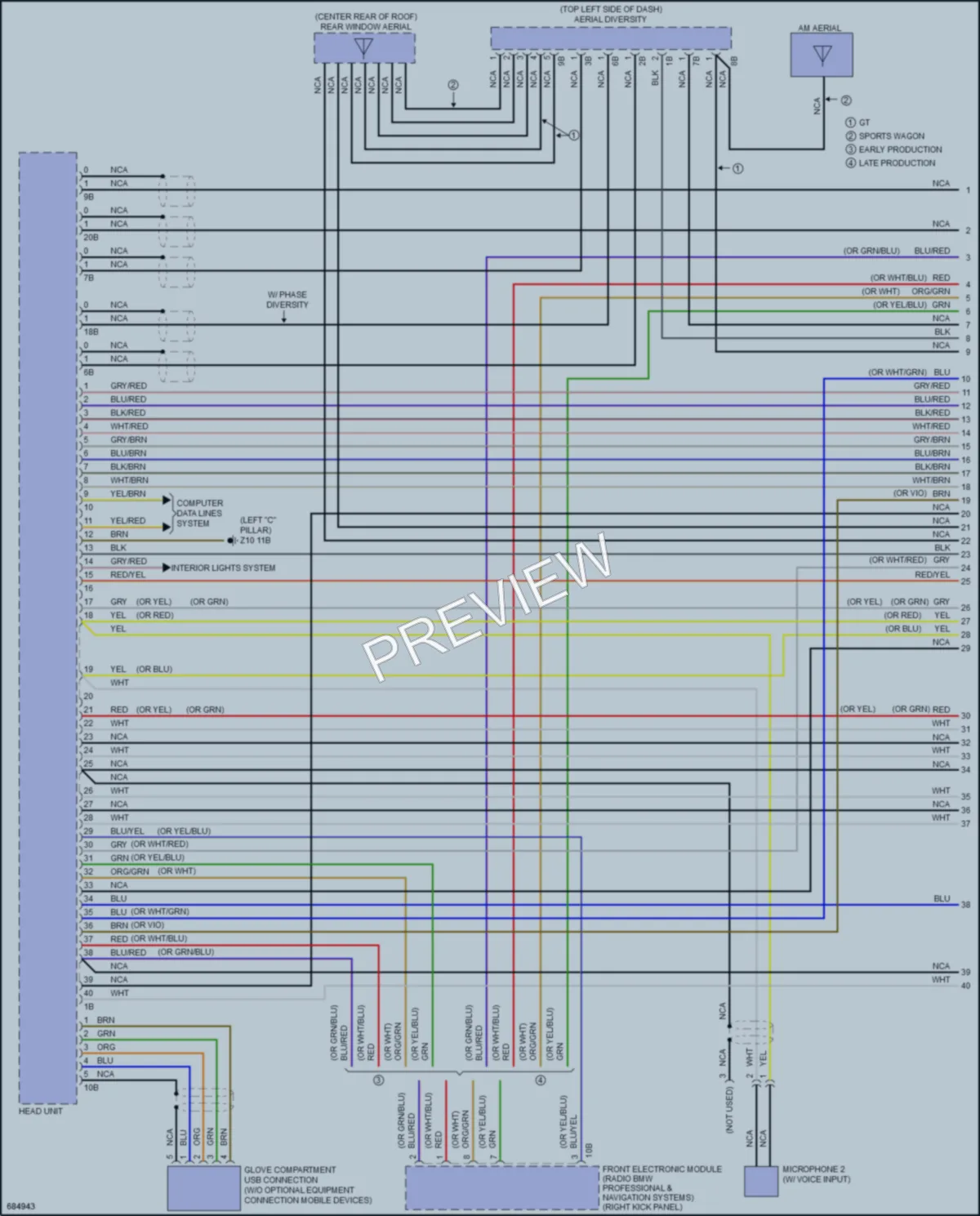 2019 BMW 340iGranTurismo Radio wiring diagram preview