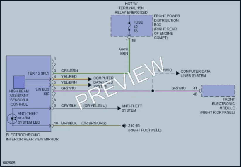 2019 BMW 430i Power Mirrors wiring diagram preview