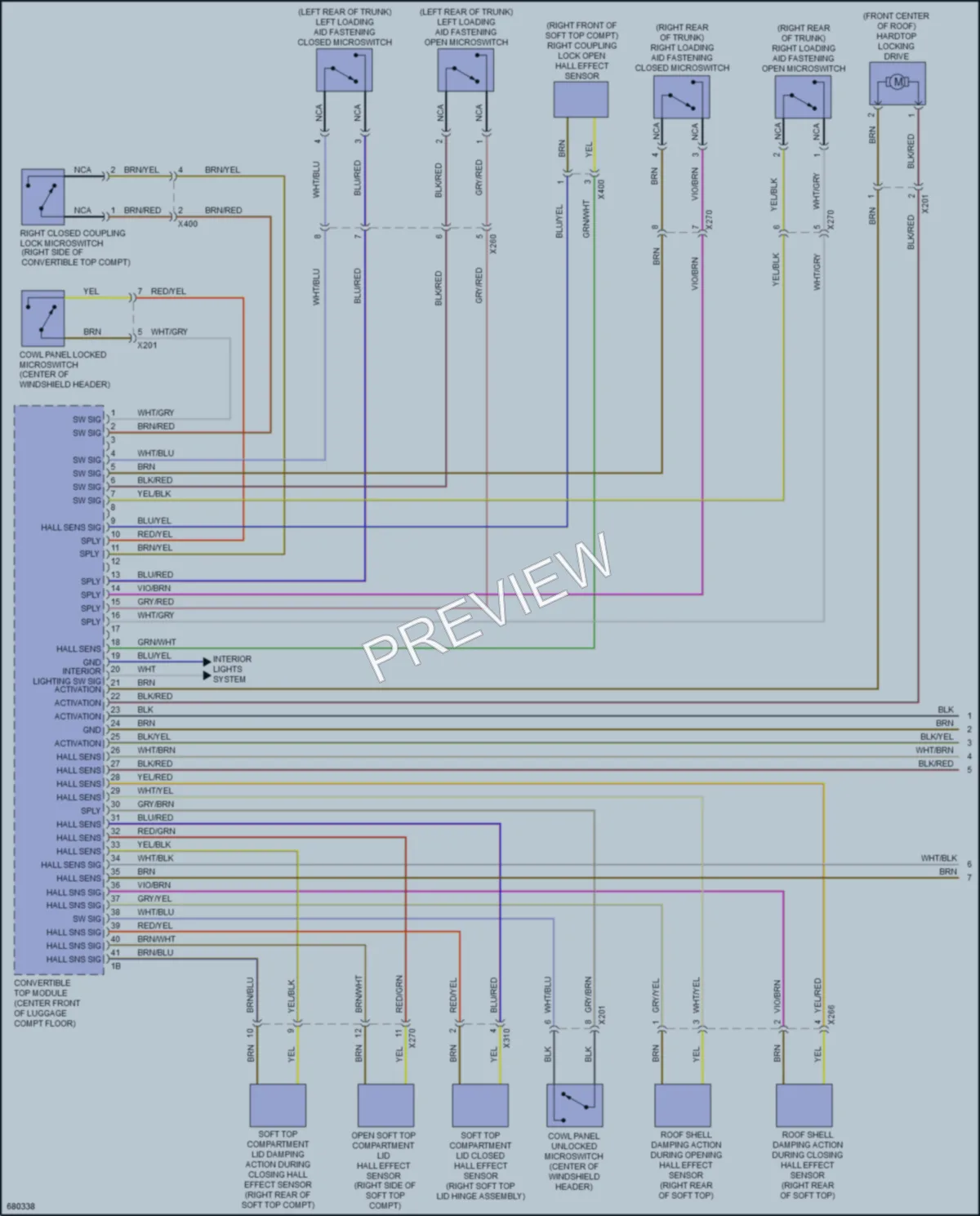 2019 BMW 430i Power Top Sunroof wiring diagram preview