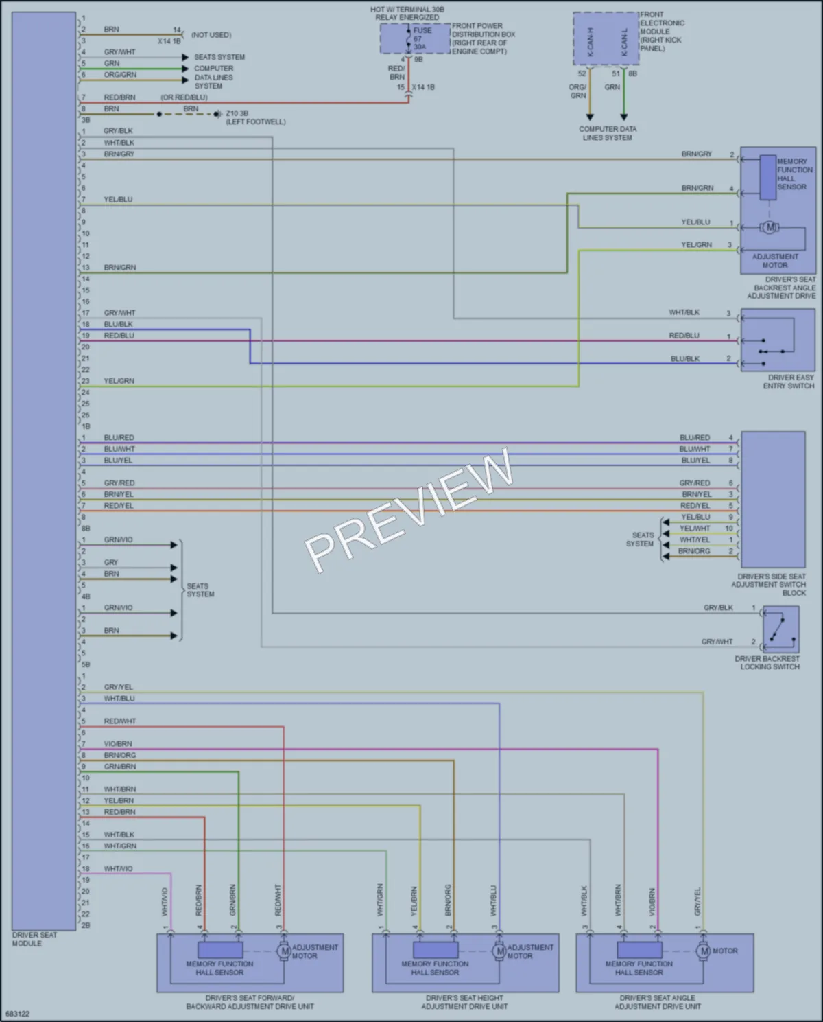 2019 BMW 440i Memory Systems wiring diagram preview