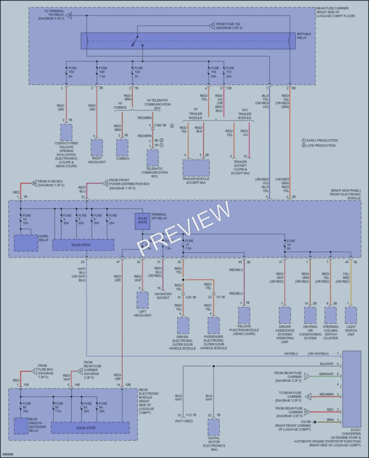 2019 BMW 440i Power Distribution wiring diagram preview