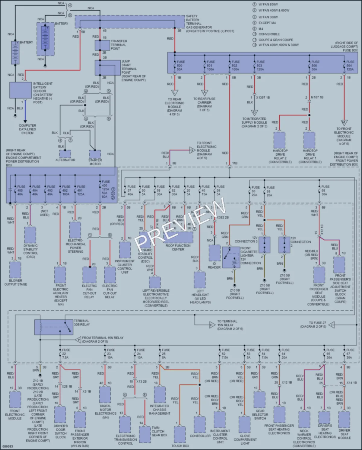 2019 BMW 440iGranCoupe Power Distribution wiring diagram preview