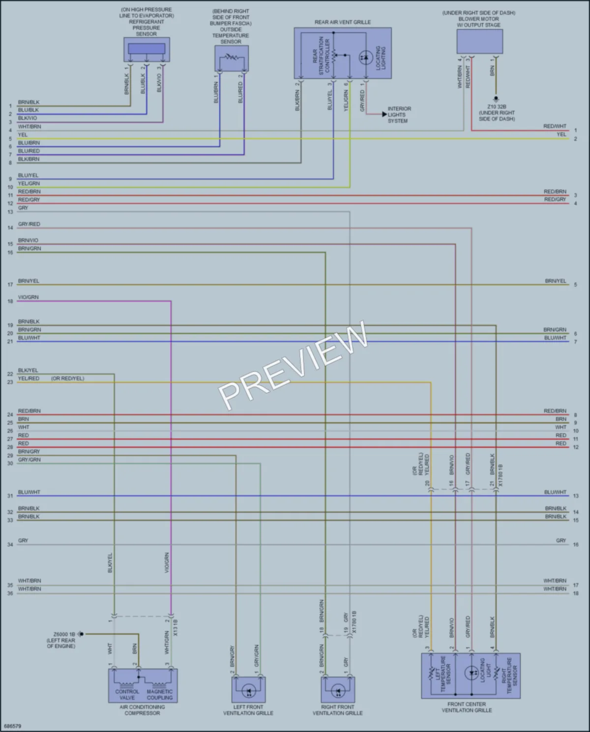 2019 BMW 530e Air Conditioning wiring diagram preview