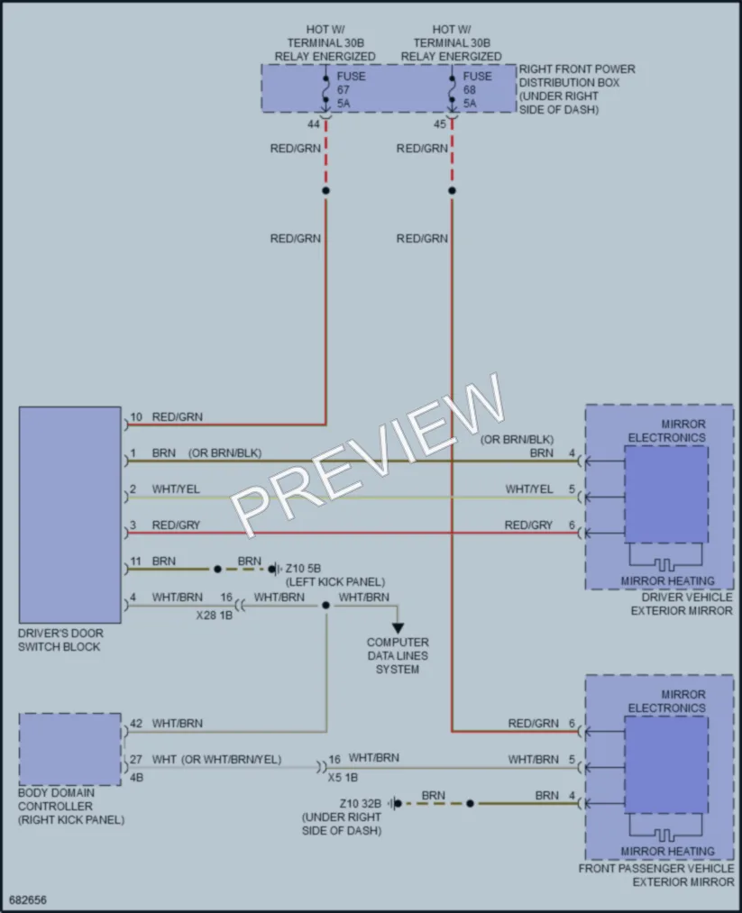 2019 BMW 530i Defoggers wiring diagram preview