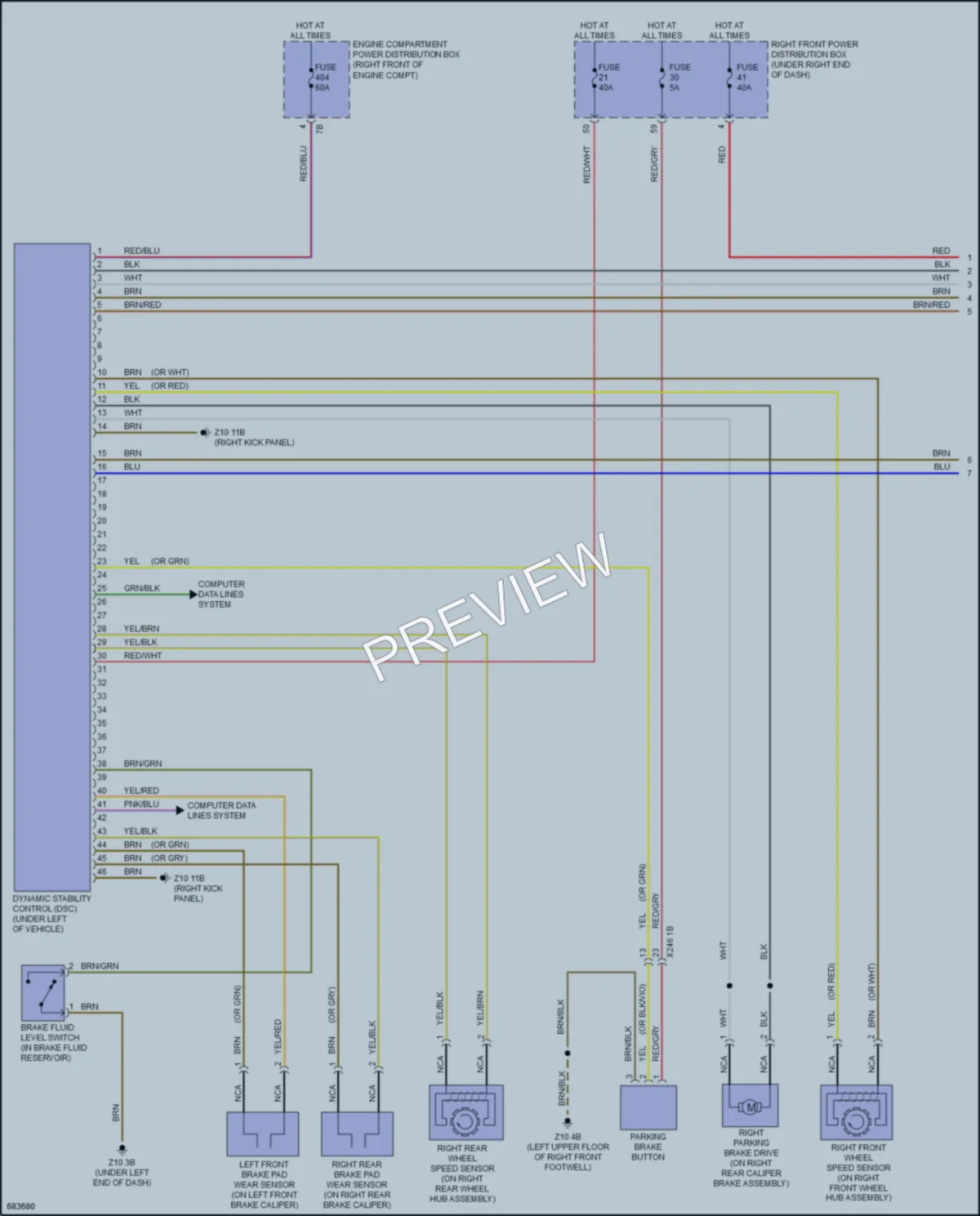 2019 BMW 640iGranTurismo Anti Lock Brakes wiring diagram preview
