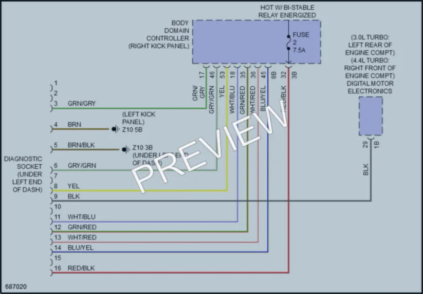 2019 BMW 640iGranTurismo Computer Data Lines wiring diagram preview