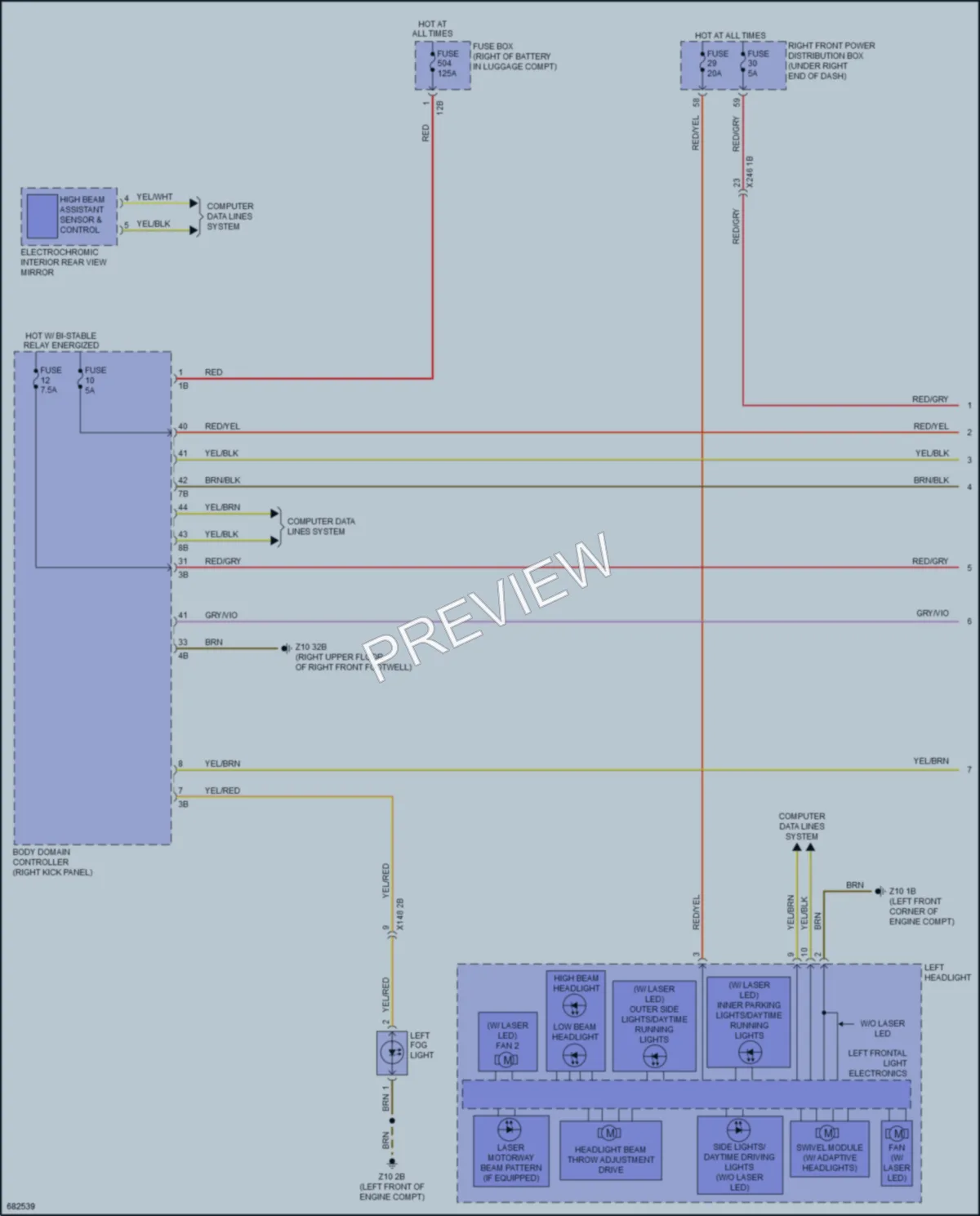 2019 BMW 640iGranTurismo Headlights wiring diagram preview