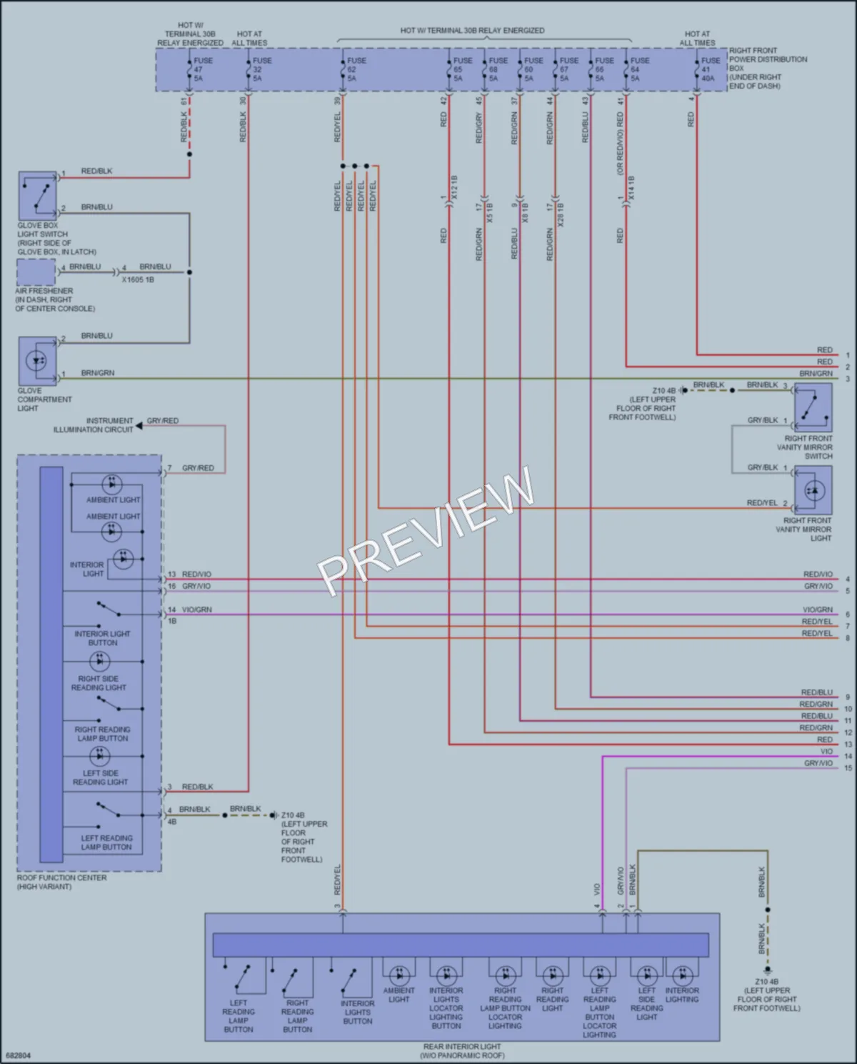 2019 BMW 640iGranTurismo Interior Lights wiring diagram preview