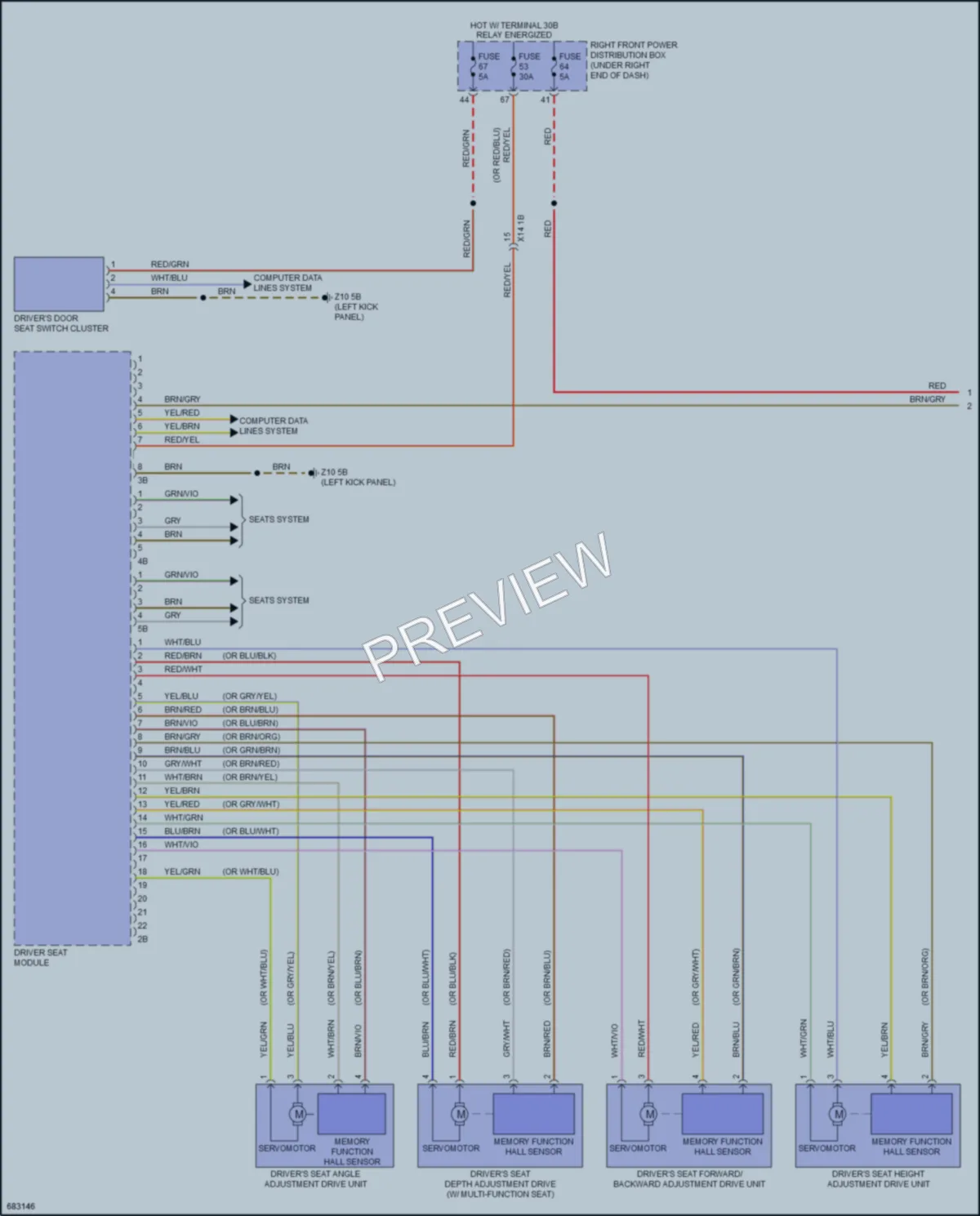 2019 BMW 640iGranTurismo Memory Systems wiring diagram preview