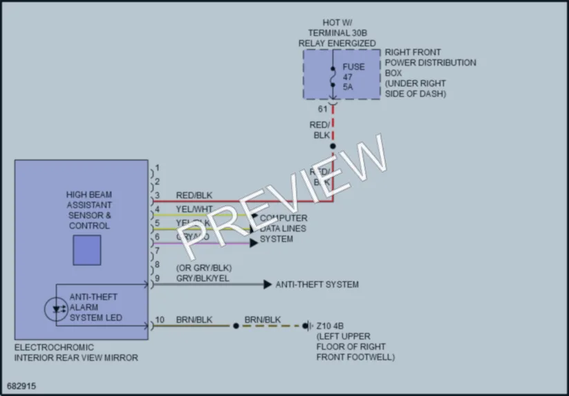 2019 BMW 640iGranTurismo Power Mirrors wiring diagram preview