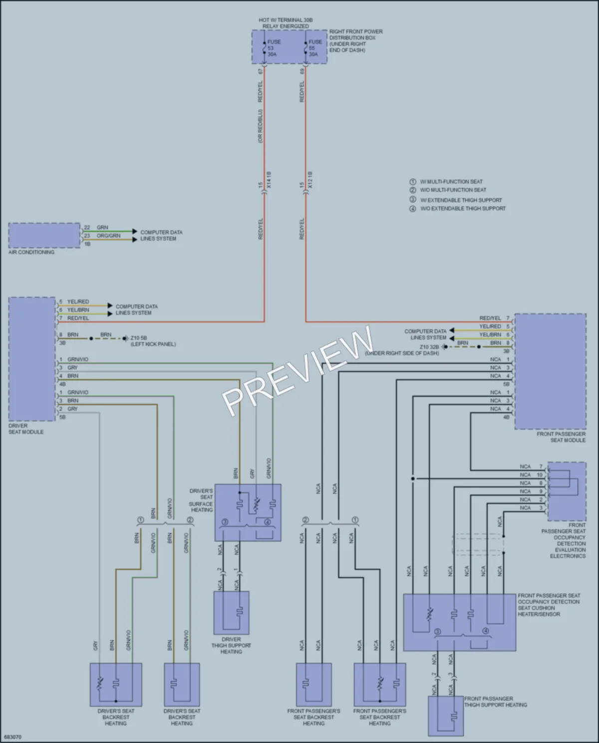 2019 BMW 640iGranTurismo Power Seats wiring diagram preview