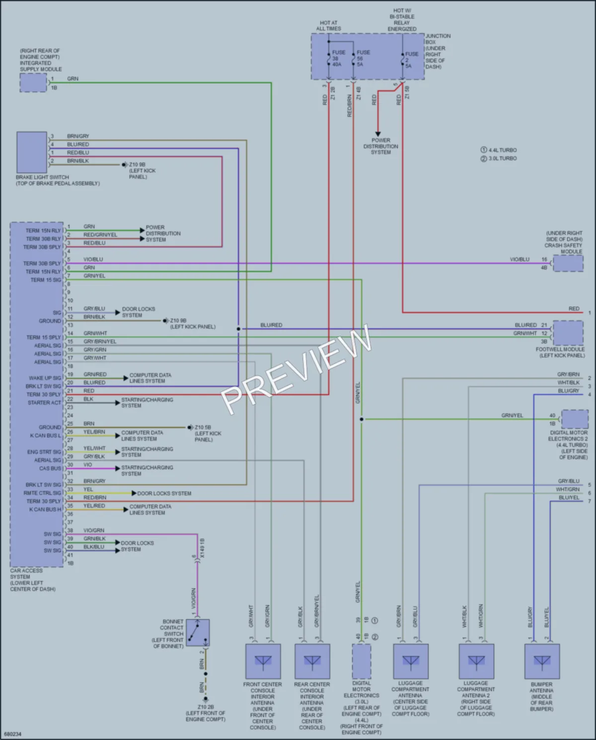 2019 BMW 650iGranCoupe Anti Theft wiring diagram preview