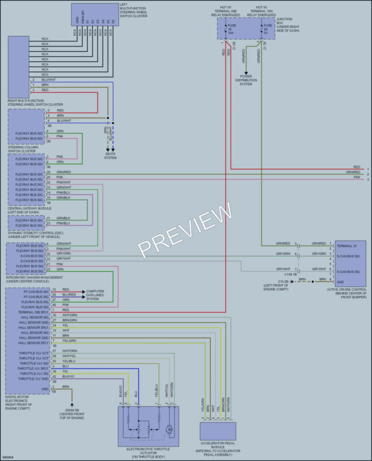 2019 BMW 650iGranCoupe Cruise Control wiring diagram preview