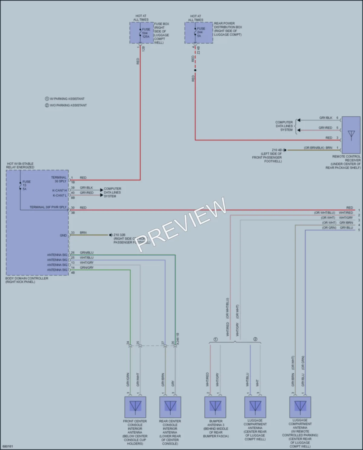 2019 BMW 750Li Anti Theft wiring diagram preview