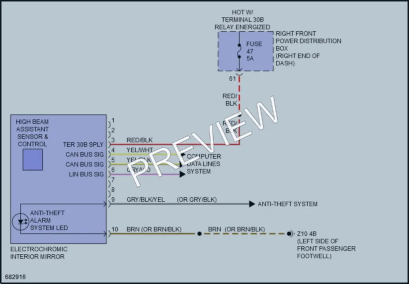 2019 BMW 750Li Power Mirrors wiring diagram preview