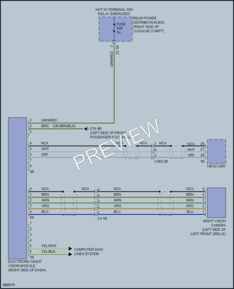 2019 BMW 750i Instrument Cluster wiring diagram preview