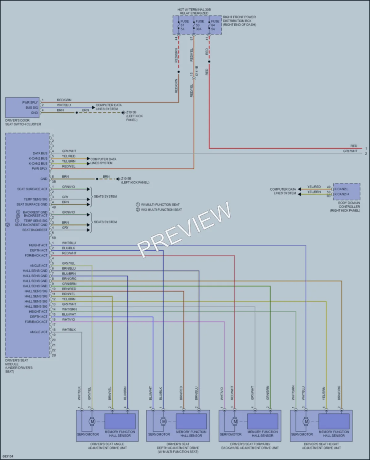 2019 BMW 750i Memory Systems wiring diagram preview