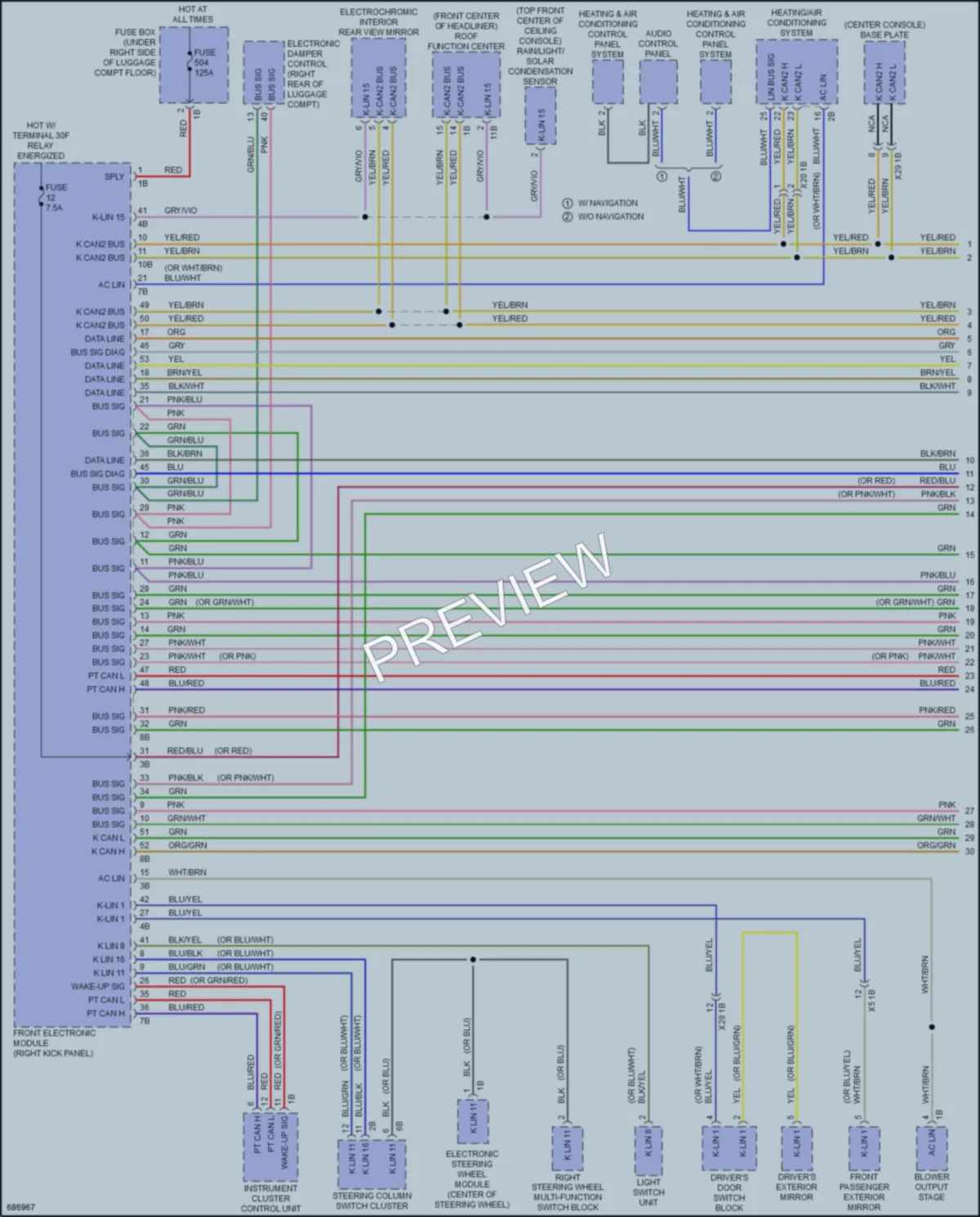 2019 BMW M2 Computer Data Lines wiring diagram preview