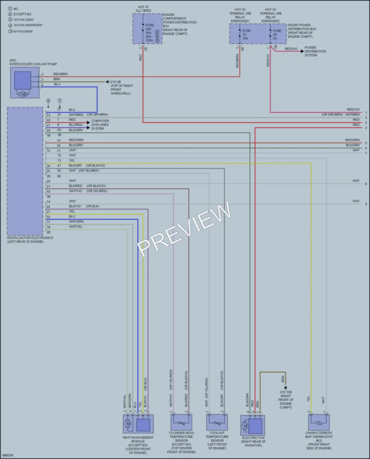 2019 BMW M2 Cooling Fan wiring diagram preview