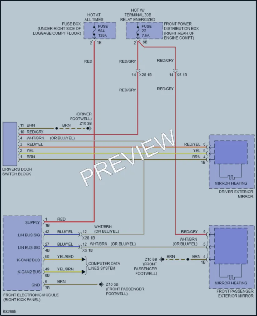 2019 BMW M2 Defoggers wiring diagram preview