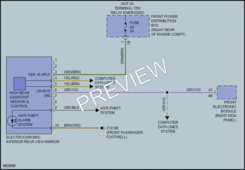 2019 BMW M2 Power Mirrors wiring diagram preview