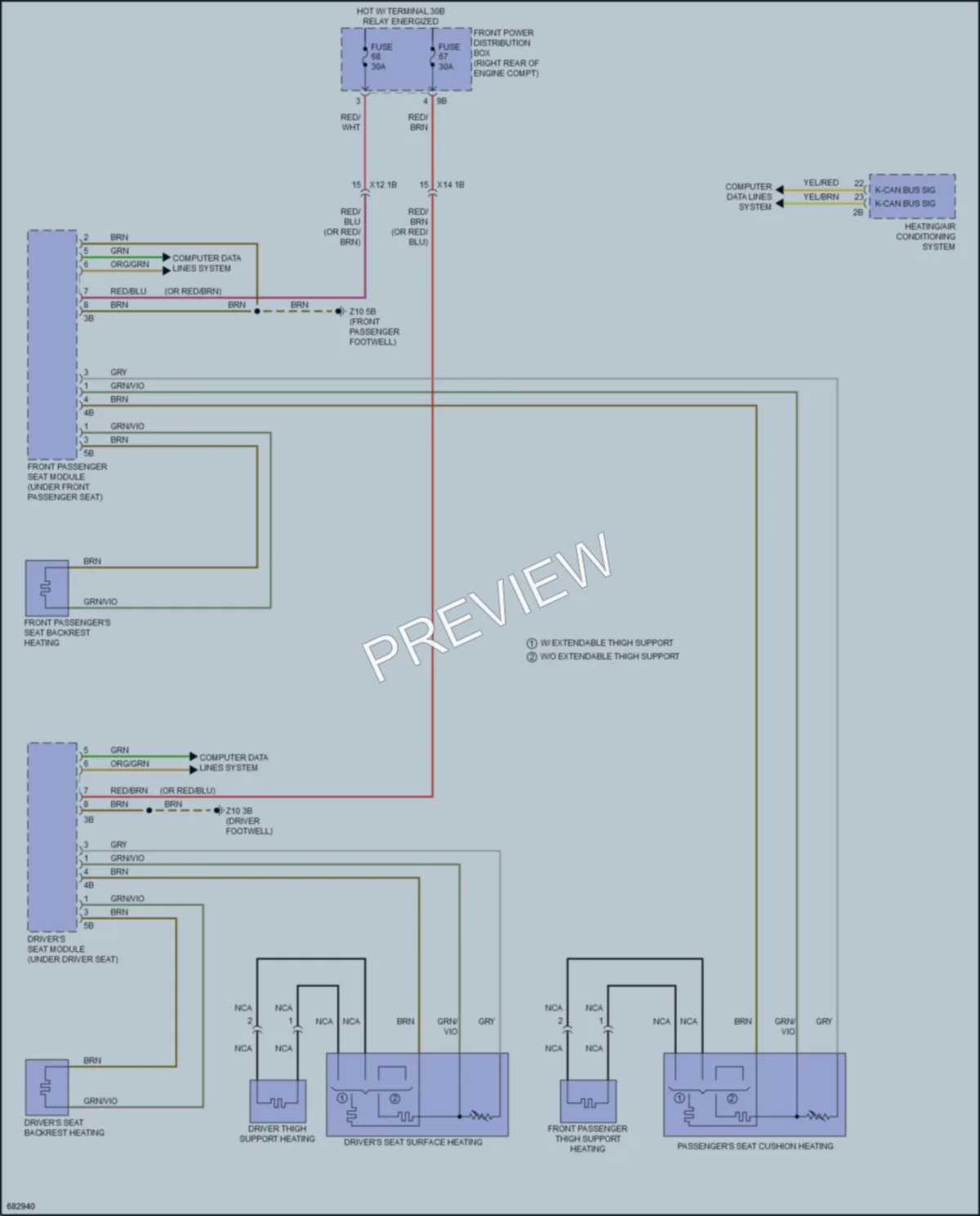 2019 BMW M2 Power Seats wiring diagram preview