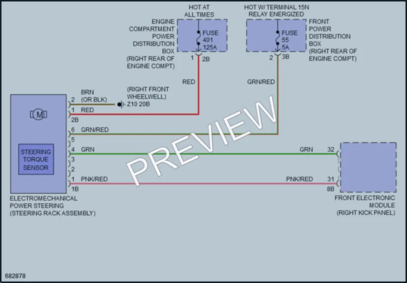 2019 BMW M240i Electronic Power Steering wiring diagram preview