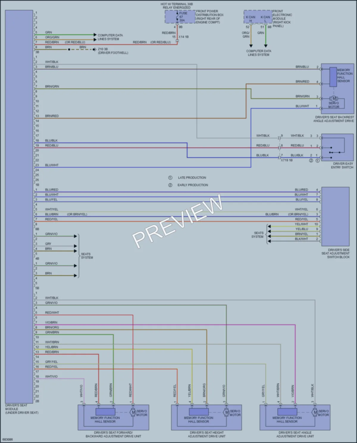 2019 BMW M240i Memory Systems wiring diagram preview