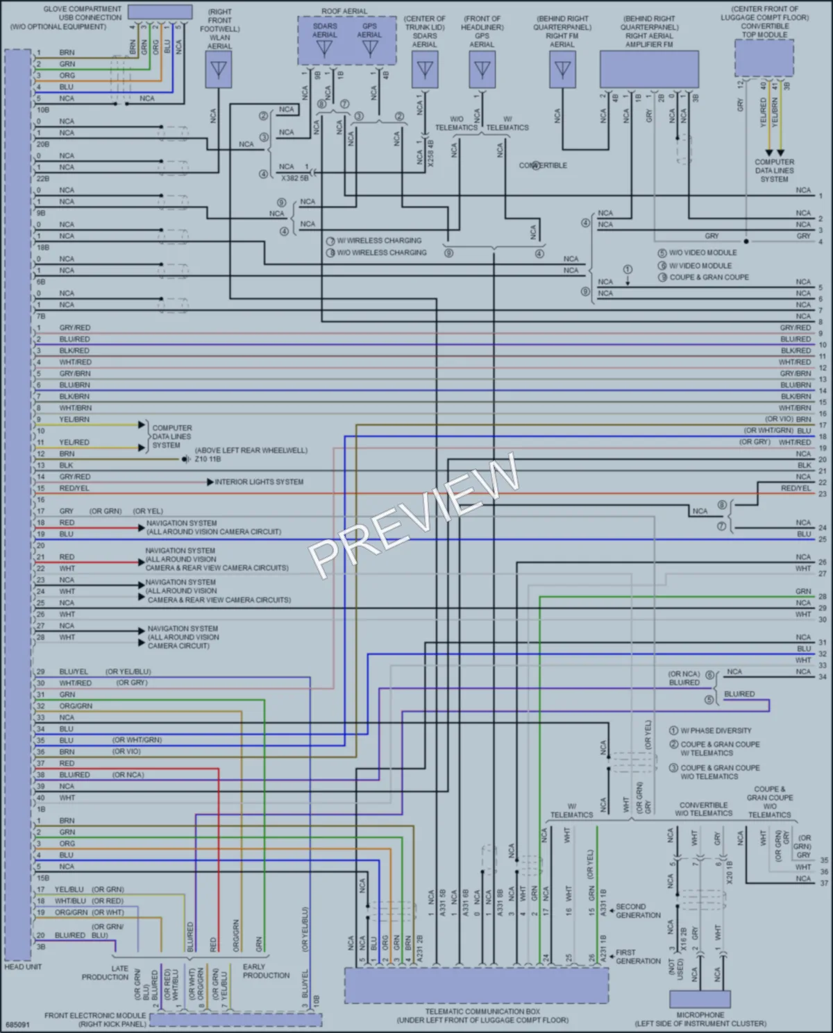 2019 BMW M4 Radio wiring diagram preview