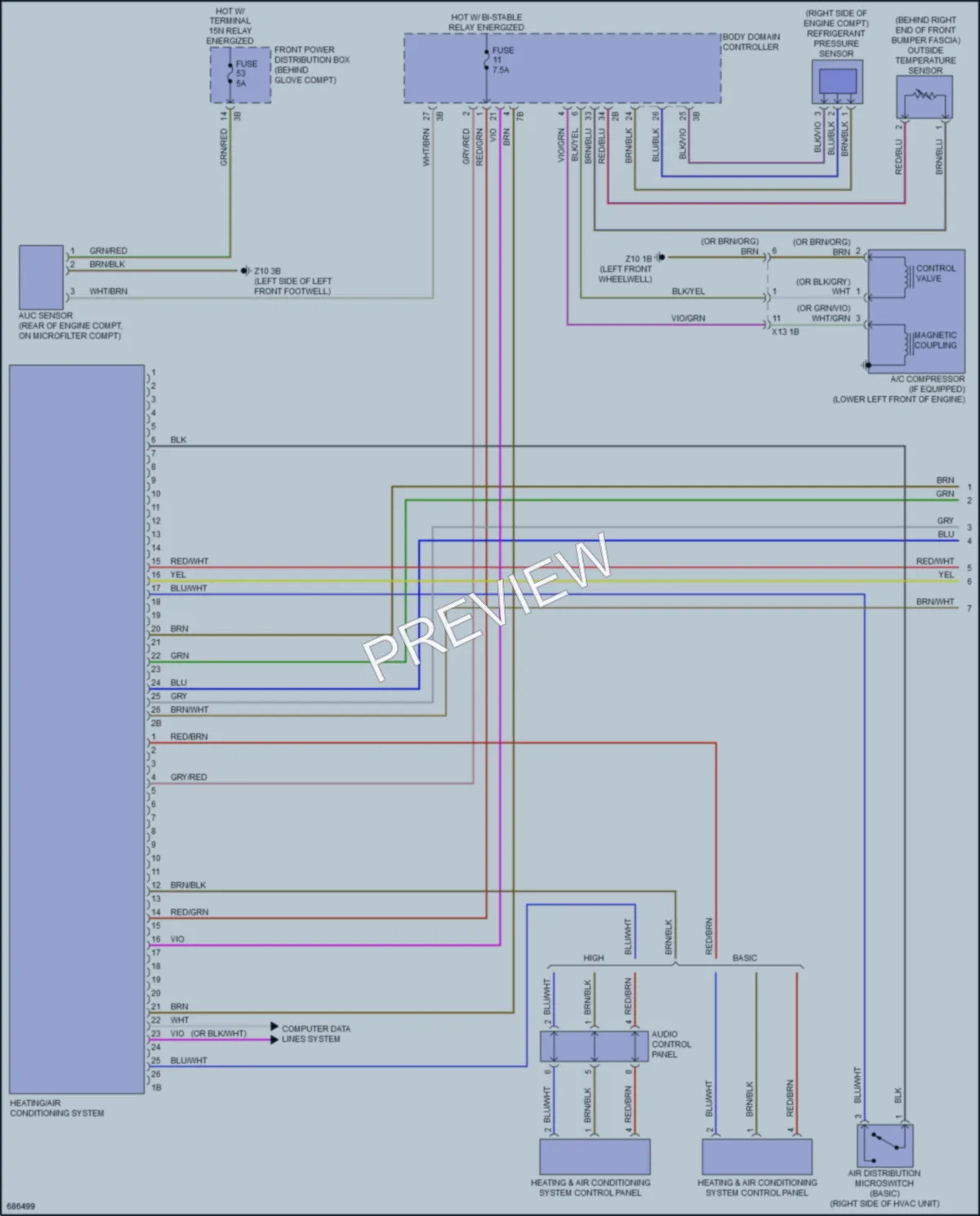 2019 BMW X1 Air Conditioning wiring diagram preview
