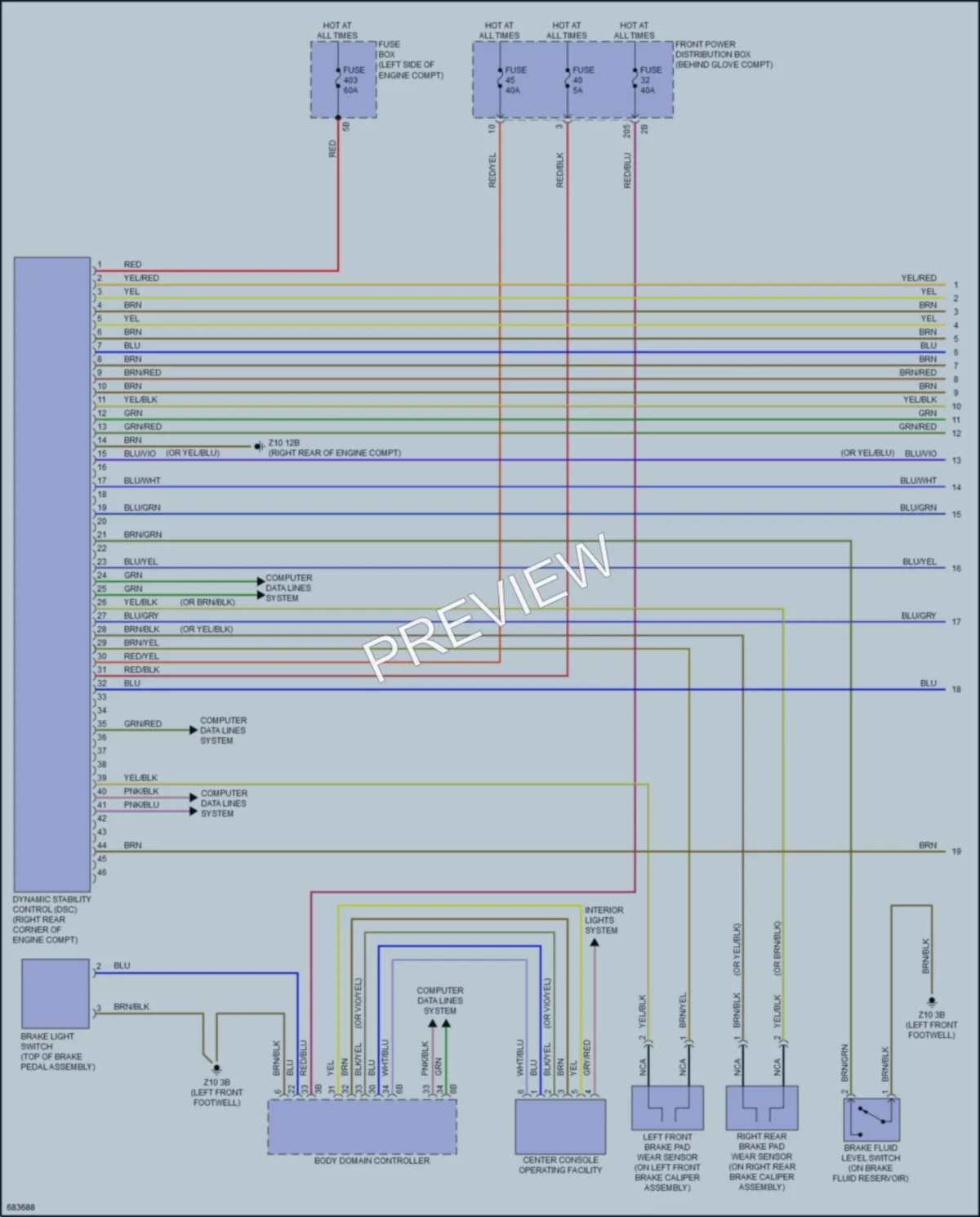 2019 BMW X1 Anti Lock Brakes wiring diagram preview
