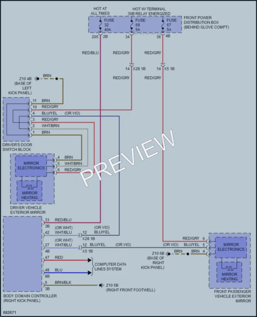 2019 BMW X1 Defoggers wiring diagram preview