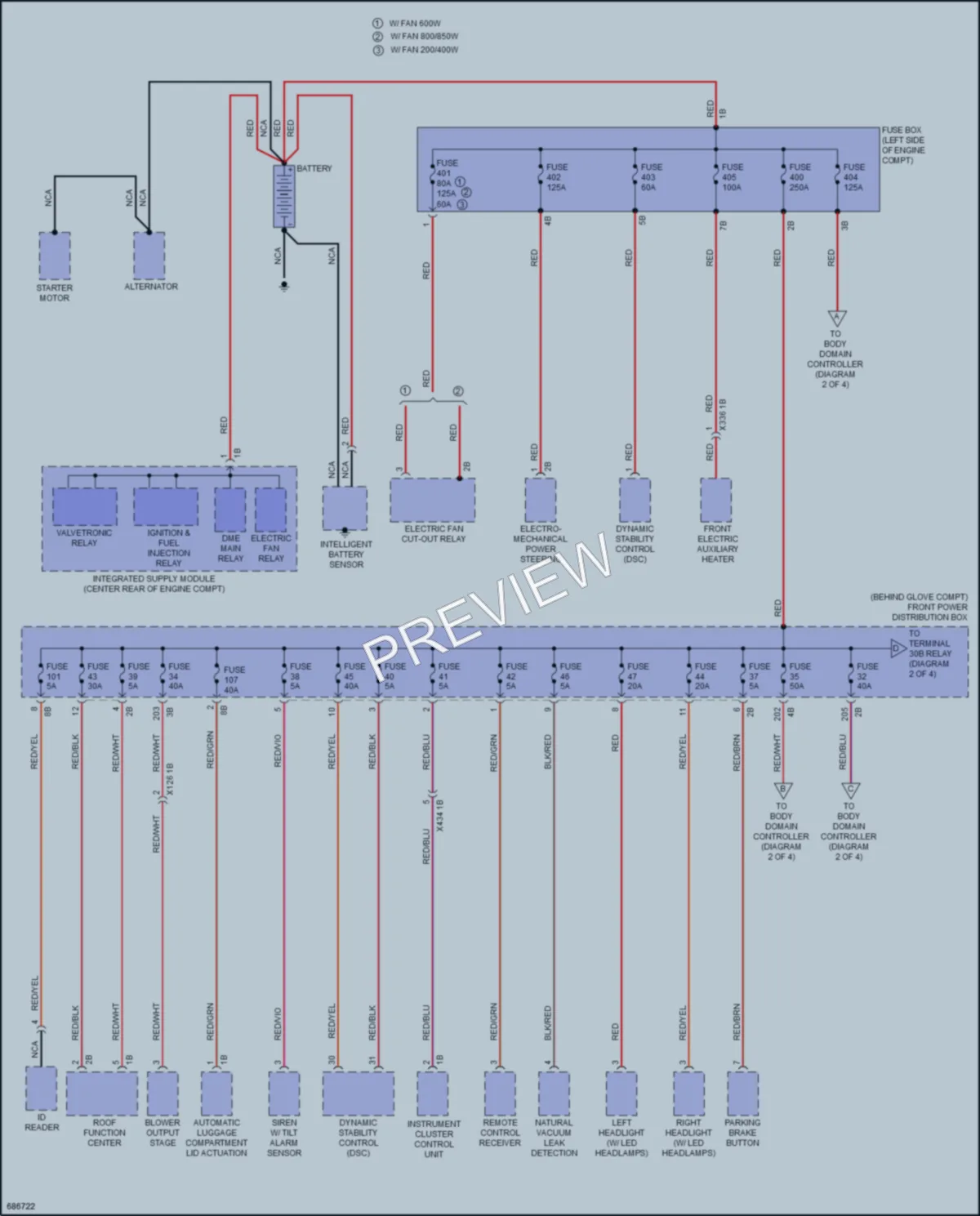 2019 BMW X1 Power Distribution wiring diagram preview
