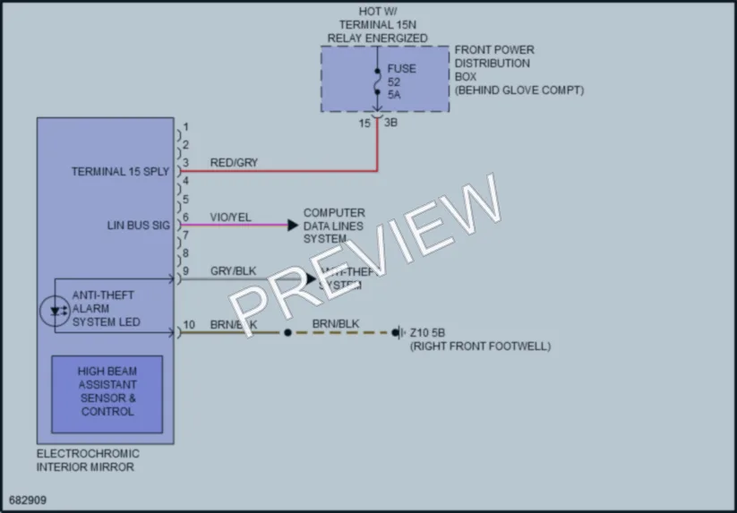 2019 BMW X1 Power Mirrors wiring diagram preview