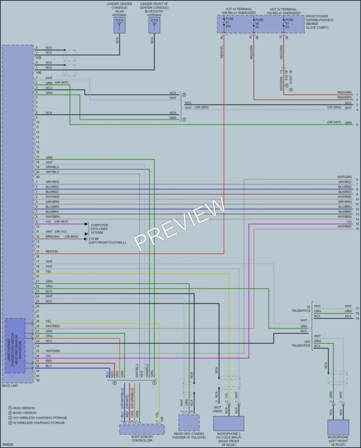 2019 BMW X1 Radio wiring diagram preview