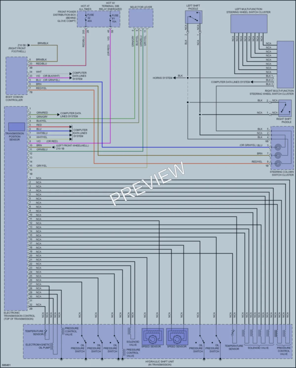 2019 BMW X1 Transmission wiring diagram preview
