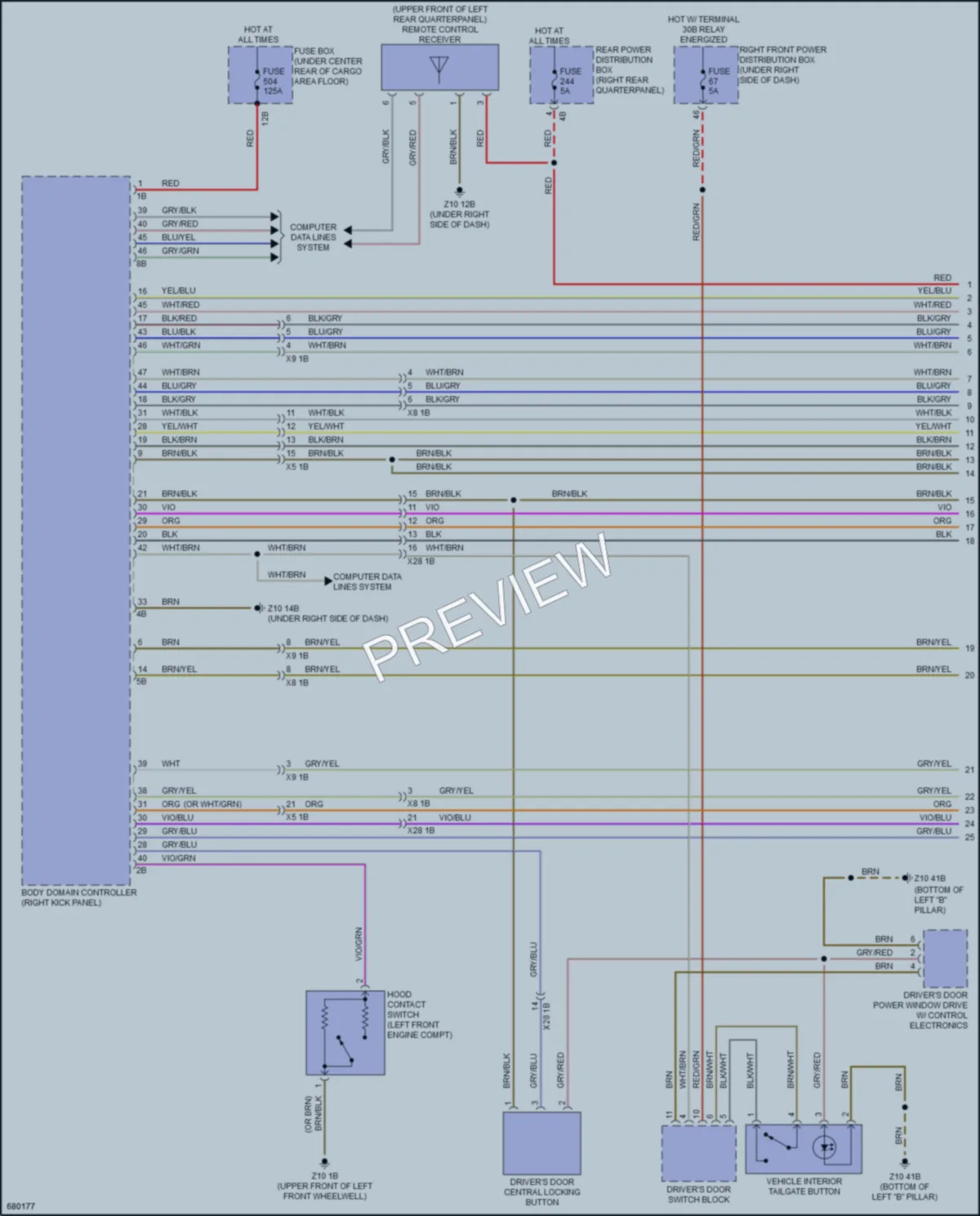 2019 BMW X3 Anti Theft wiring diagram preview