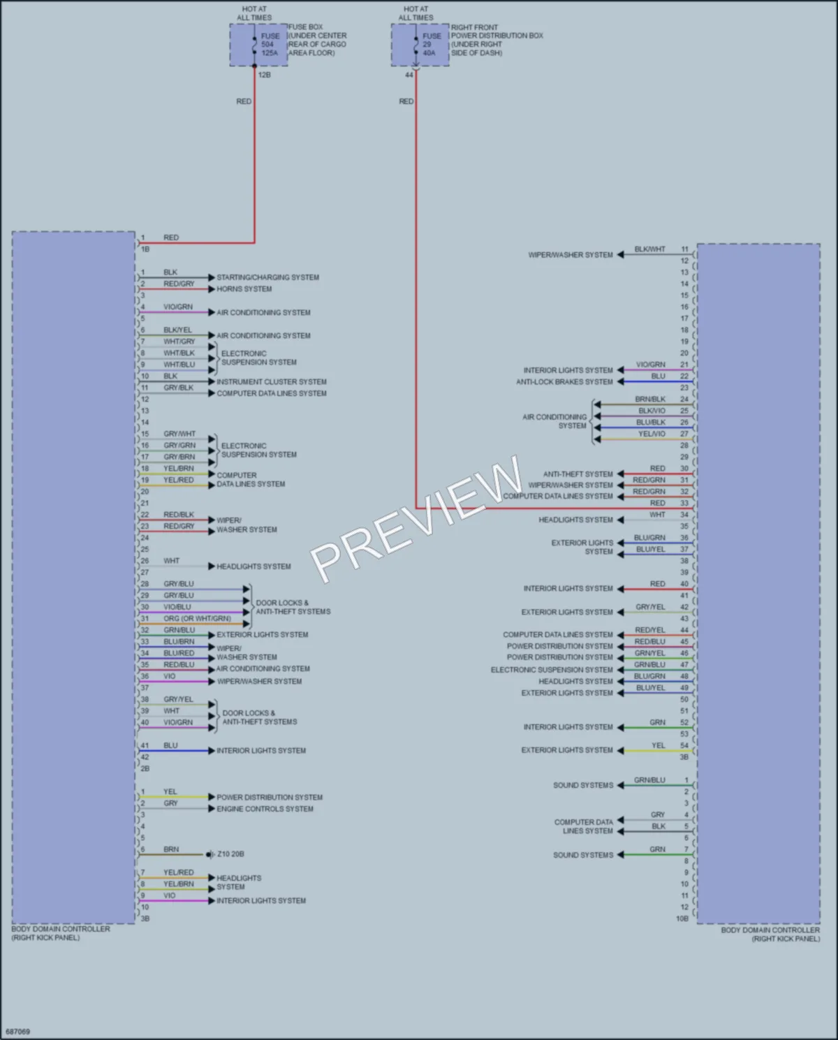 2019 BMW X3 Body Control Modules wiring diagram preview