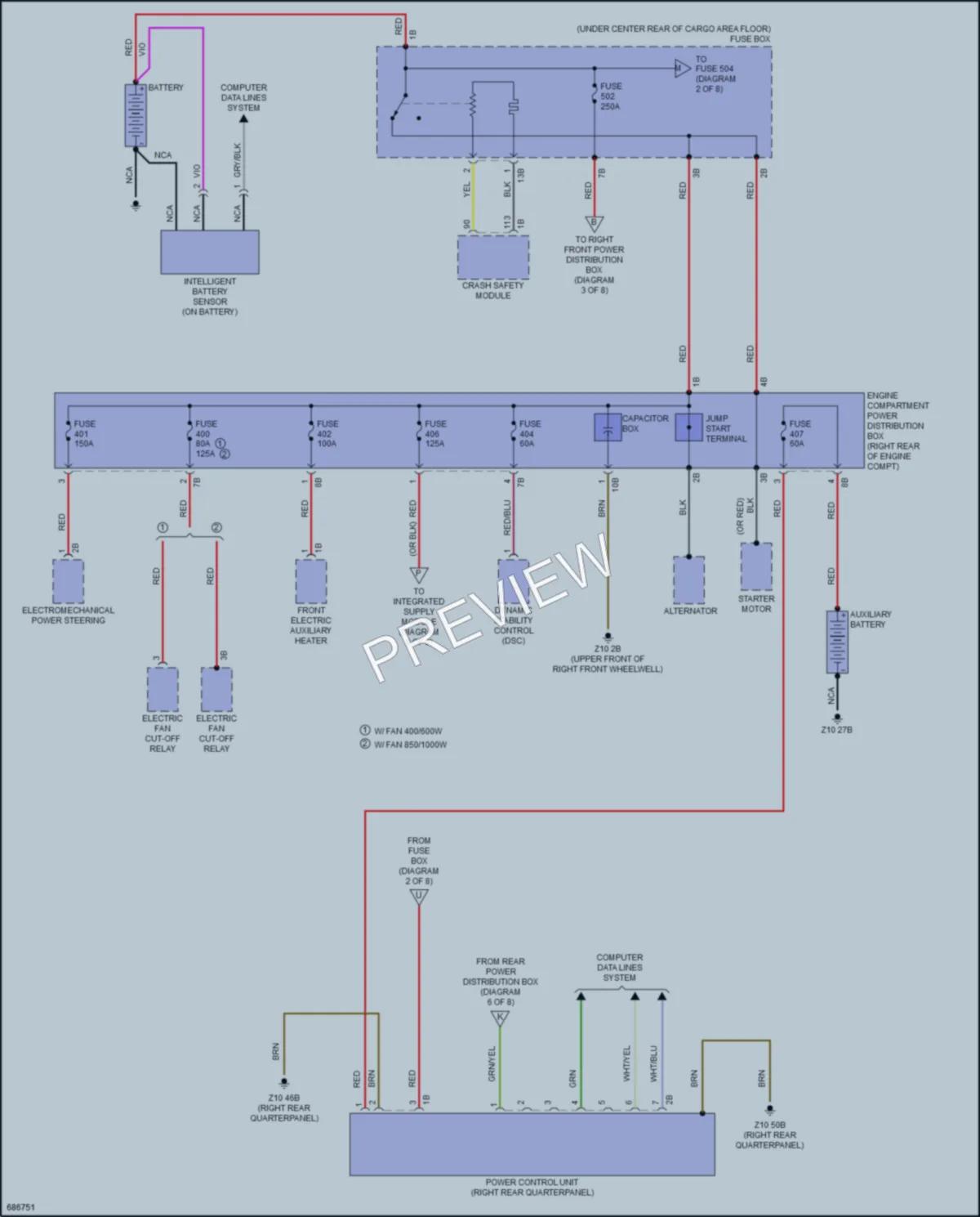 2019 BMW X3 Power Distribution wiring diagram preview